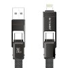 Kabel BLITZWOLF BW-HDC7 USB-A/USB-C-USB-C/Lightning, 1,2 m, 240 W (črn)