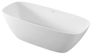 POLYSAN MEDINA samostoječa kad, trpežen solid surface, 165x70x52 cm, bela mat