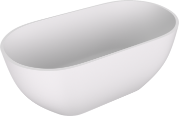 POLYSAN REDUTA Samostoječa Vana 150x75cm, Lit Marmor, Bela Mat, Sodobna Oblika