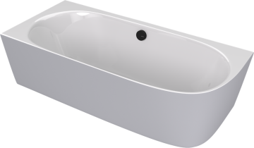 POLYSAN Samostoječa kotna kad SUSSI L 160x70, bela/šed mat, liti marmor