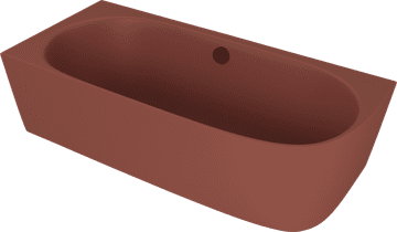 POLYSAN Samostoječa Kotna Vana SUSSI L Lit Marmor 160x70x49,5cm Rjava Mat - Eleganca & Funckionalnost