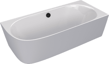 POLYSAN SUSSI R kotna samostoječa kad iz litina marmorja 160x70,5 cm, bela/siva mat