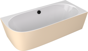 POLYSAN Luksuzna Samostojna Kad SUSSI R iz Litéga Mramoru, 160x70, Bela/Bež Mat