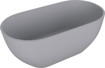 POLYSAN REDUTA Samostoječa Vana 150x75x58cm iz Litega Marmorja, Siva Mat