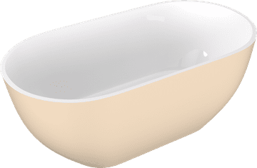 POLYSAN Freestanding kopalna kad iz litega marmorja Reduta 150x75cm, bela/bež mat