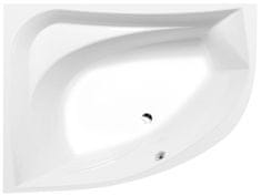 POLYSAN TANYA L Asimetrična Vgradna Kad 160x120 cm - Bela Akrilatna Kad z 10-letno Garancijo