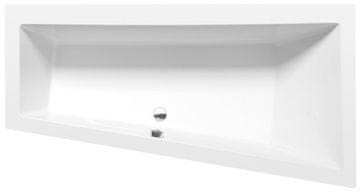 POLYSAN ANDRA R Asimetrična Kopalniška Kad 170x90 cm Beli Akril 10-letna Garancija