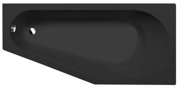 POLYSAN TIGRA R Asimetrična Kad 170x80 Mat Črna Akrilat