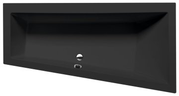 POLYSAN ANDRA R Asimetrična Kad 180x90x45cm Črna Mat Akrilna Luksuzna Kopalna Kad