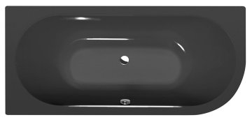 POLYSAN VIVA L Asimetrična Kad 175x80, Sivo, 235L, Akril, Elegantna Design