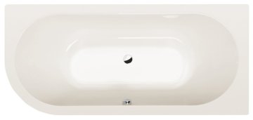 POLYSAN VIVA R Asimetrična Kad 175x80cm Ivory za Prostorsko Optimizacijo