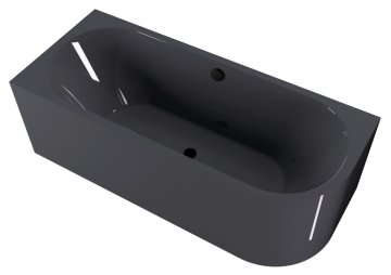 POLYSAN VIVA L MONOLITH asimetrična siva kopalna kad 180 x 75 cm - Elegantna spa izkušnja doma