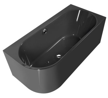 POLYSAN ASTRA R MONOLITH Asimetrična Kad 160x75x60 s Hidromasažnim Sistemom, Siva