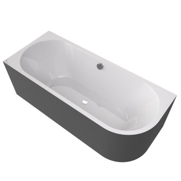 POLYSAN VIVA L MONOLITH Asimetrična Kopalna Kad 170x75x60cm, Bela/Carina