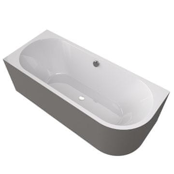 POLYSAN VIVA L MONOLITH Kad 180x75x60cm, Bela/Agila - Elegantna samostoječa asimetrična kad