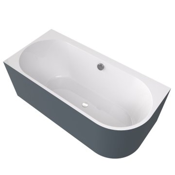 POLYSAN Vrhunska Asimetrična Kopalna Kad ASTRA L MONOLITH 160x75x60cm, Bela/Siena