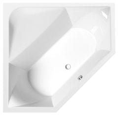 POLYSAN Elegantna Kotna Kad FLOSS 145x145 CM - Bela, Akrilatna Razkošje