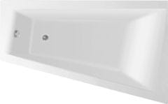 AQUALINE AQUALINE Asimetrična Vgradna Kad 160x105 cm, Bela, Pravokoten Design