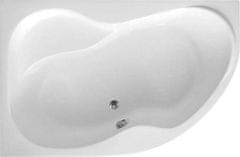 AQUALINE AQUALINE Asimetrična Vgradna Kad, 150x105x45 cm, Bela, ABS/PMMA