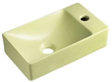 SAPHO Elegantno Pisatcijevo Keramično Umivalnik MARGITHA 38x22cm z Desnim Odpiranjem za Pipo