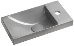 SAPHO Elegantno Betonirano Umývátko AGOS 40x22cm, Levo/Desno, Siva Pololeškasta