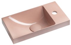 SAPHO Elegantno Betonsko Umivalnik AGOS 40x22cm, Prilagodljiv, Roza Pololesk