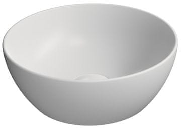 Gsi PURA Bela Mat Keramični Umivalnik za Namestitev na Desko, Ø32cm