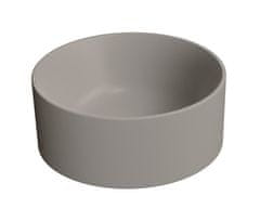 Gsi Elegantno Okroglo Keramično Umivalnik KUBE X, Tortora Mat, 32cm