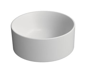 Gsi KUBE X Elegantno Keramično Umivalnik - Bela Mat, Ø32cm za Sodobne Kopalnice