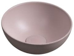 SAPHO Elegantno Betonsko Umivalnik Ø26cm - Roza Mat Design