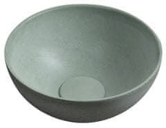 SAPHO AQUALINE Minor Beton Umyvalo, Ø 26cm, Zelena Mat na Desko