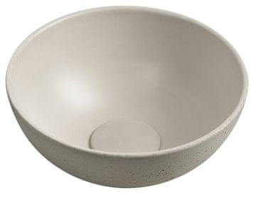 SAPHO Betonski Umivalnik MINOR za Namizno Montažo, Ø 26 cm, Pesek Mat
