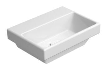 Gsi Keramično umivalnik NORM ExtraGlaze 35x26 cm, brez odprtine, bela