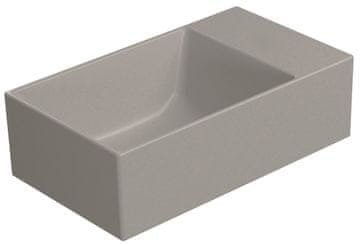 Gsi Keramično umivalno korito KUBE X 40x23cm, sivo-mat, brez luknje, vsestranska namestitev