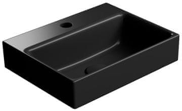 Gsi NUBES Keramični Umivalnik 40x32 črni mat - Kompakten Eleganten Dizajn