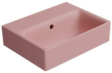 Gsi NUBES Blush Mat Keramični Umivalnik 40x32 cm - Brez Odprtine, Moderno Oblikovanje