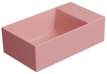 Gsi KUBE X Keramični Umivalnik 40x23cm Blush Mat - Prilagodljiva Namestitev