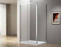 AQUALINE Eleganten Pravokotni Tuš UGGA 1000x800 mm, Steklo za Sodobno Kopalnico