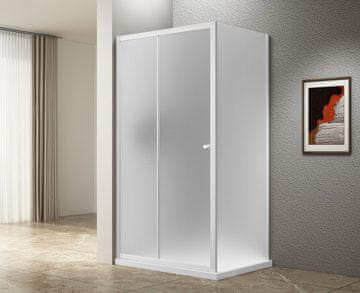 AQUALINE UGGA Elegantni Pravokotni Tuš 1100x900mm, Steklo Brick, Bela