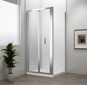 POLYSAN Polysan EASY kvadratna prha, 900x900mm, zložljiva vrata, univerzalna, prozorno steklo