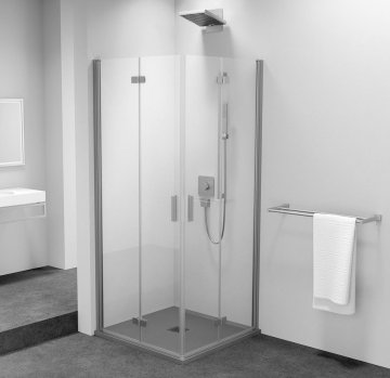 POLYSAN ZOOM Elegantni Kvadratni 90x90 cm Brezokvirni Sprchový Kout s Rohovim Vstopom