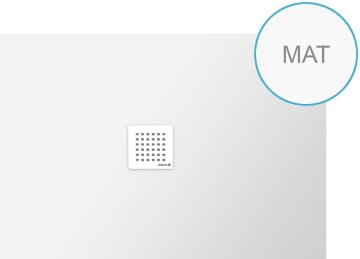 POLYSAN FLEXIA prilagodljiva tuš kad iz litega marmorja 130x90 cm - bela mat