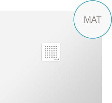 POLYSAN FLEXIA Prilagodljiv Eleganten Tuš Kad iz Litega Marmorja 100x90cm Beli Mat