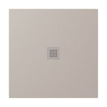 POLYSAN Eleganten mat bež tuš iz litega marmorja TRENECA, 90x90 cm, prilagodljive dimenzije