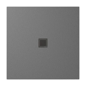 POLYSAN Elegantna Siva Mat Marmerna Tuš Vanička 100x100 cm, Prilagodljiva Velikost