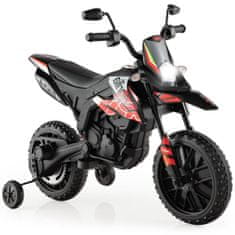 Northix 12V otroški električni motor s pomožnimi kolesi, rdeč