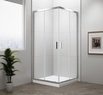 POLYSAN ELEGANTNA Kvadratna Tuš Kabina EASY 800x800 mm s Čistim Steklom