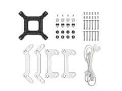 DEEPCOOL LM360 WH komplet za tekočinsko hlajenje, 360mm, LCD, ARGB, bel (R-LM360-WHDMMC-1)