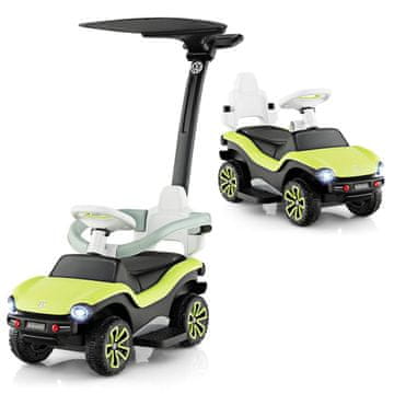 Northix Licenčni avtomobil 3 v 1 z nastavljivim ročajem in MP3 funkcijo zelena 96 x 40 x 93