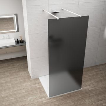 POLYSAN ESCA WHITE MATT kopalniška spršna zavesa, dimna steklo 1100x2100mm